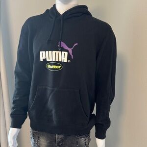 PUMA x Butter Goods Black Hoodie Size L | Limited Collab Streetwear Skate Style